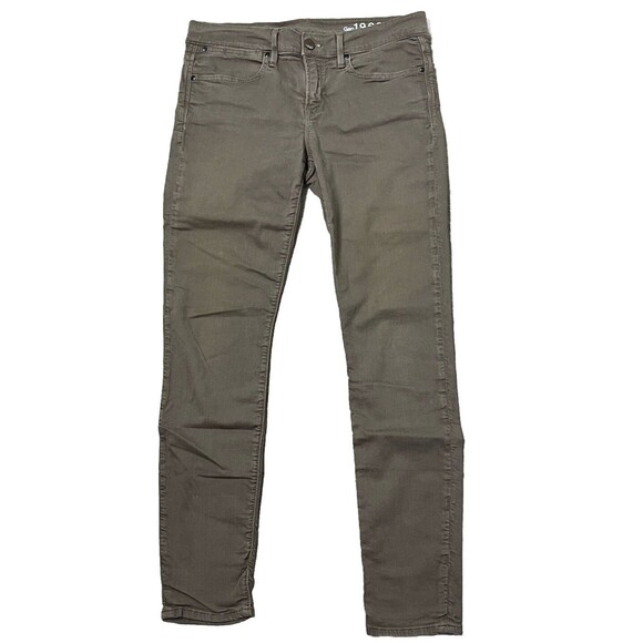 Gap 1969 Women’s 12 Brown Jegging Jean Mid Rise Stretch Denim Legging Minimalist - Picture 1 of 7